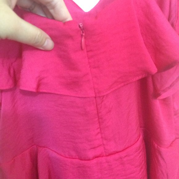 Michael Kors Deep Pink Ruffle Tiered Top - Picture 6 of 10